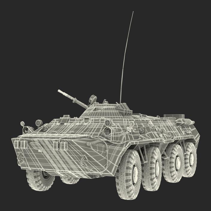 3D BTR 80 Rigged model