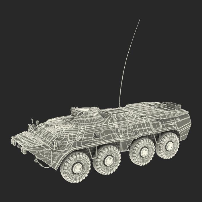 3D BTR 80 Rigged model