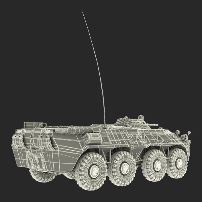 3D BTR 80 Rigged model