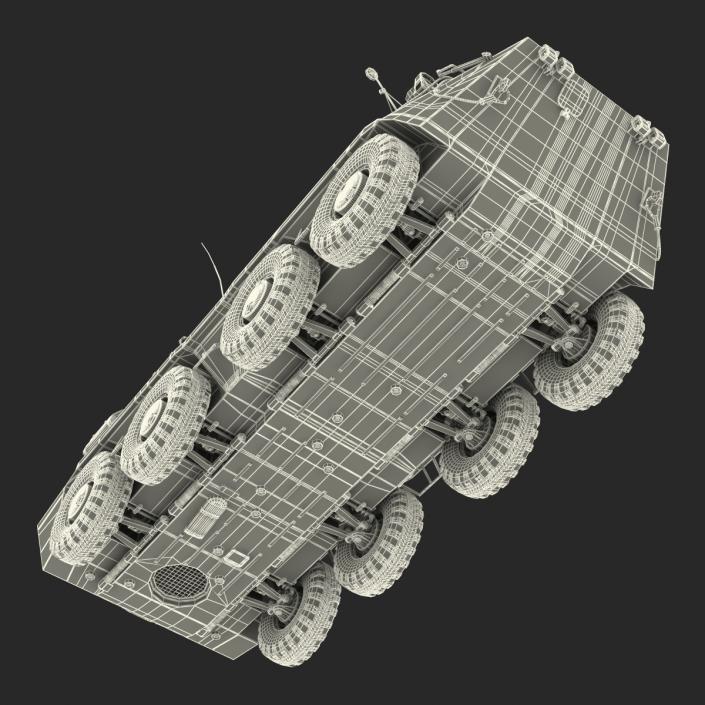 3D BTR 80 Rigged model