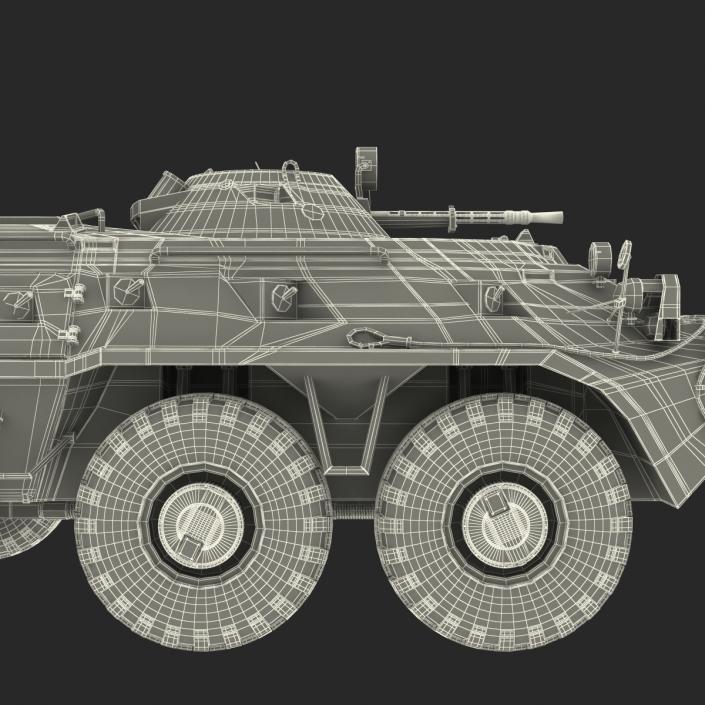 3D BTR 80 Rigged model