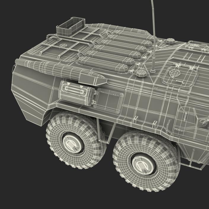 3D BTR 80 Rigged model