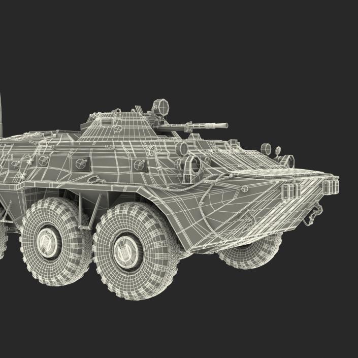 3D BTR 80 Rigged model