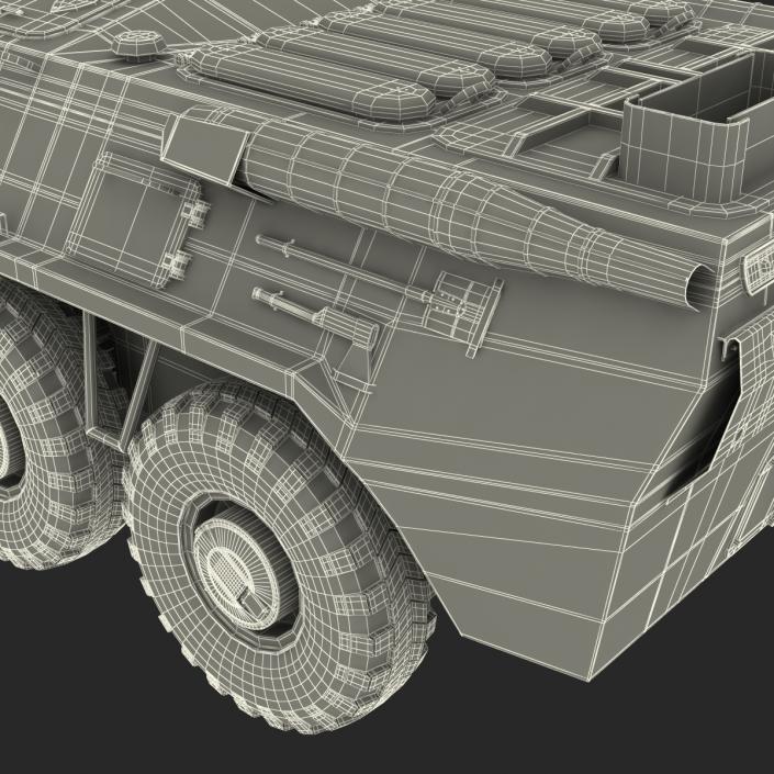 3D BTR 80 Rigged model