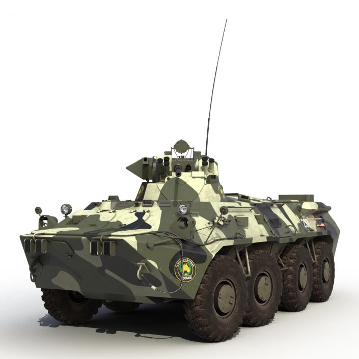 BTR 80A Rigged 3D model