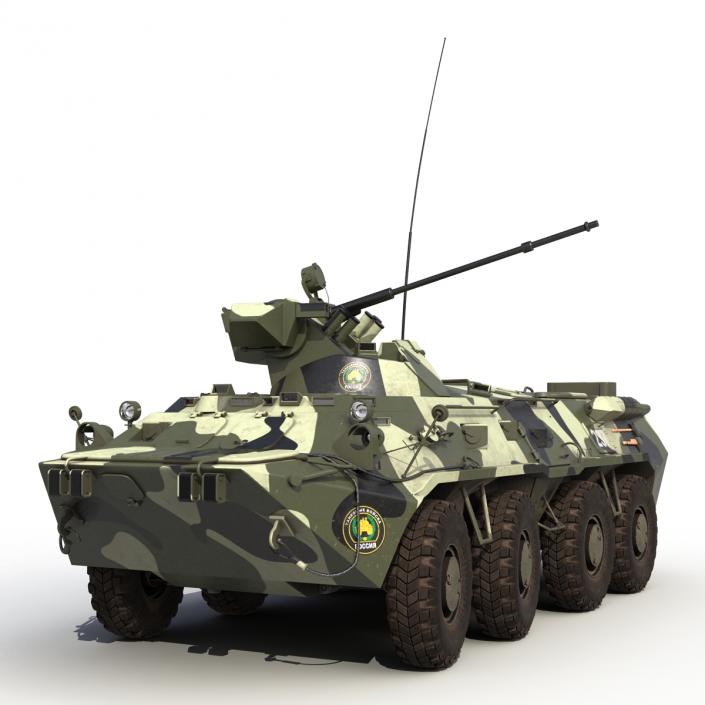 BTR 80A Rigged 3D model