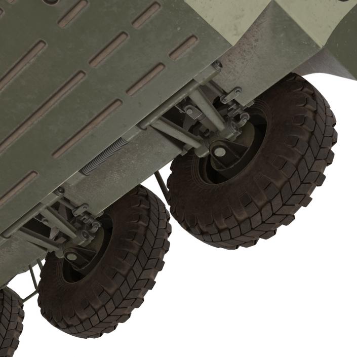 BTR 80A Rigged 3D model