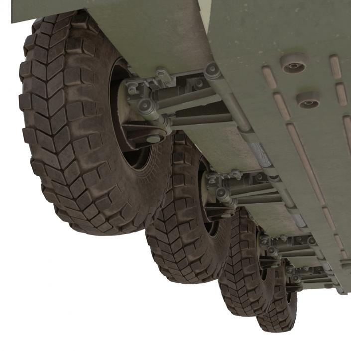 BTR 80A Rigged 3D model