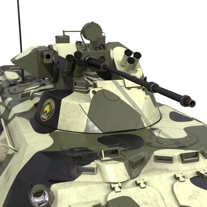 BTR 80A Rigged 3D model