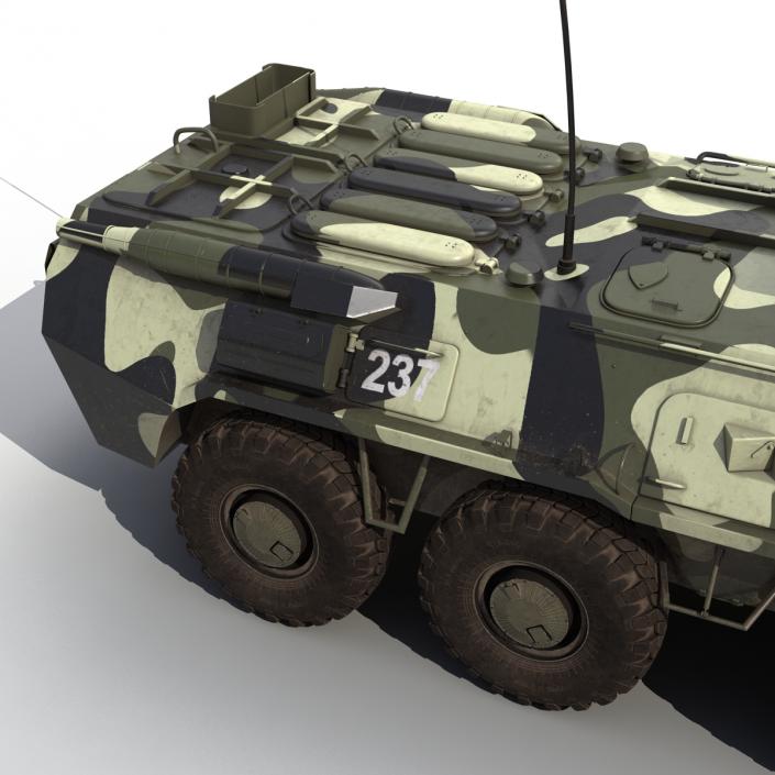 BTR 80A Rigged 3D model