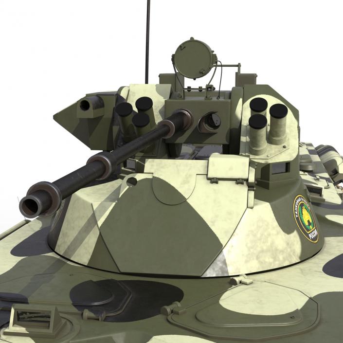 BTR 80A Rigged 3D model