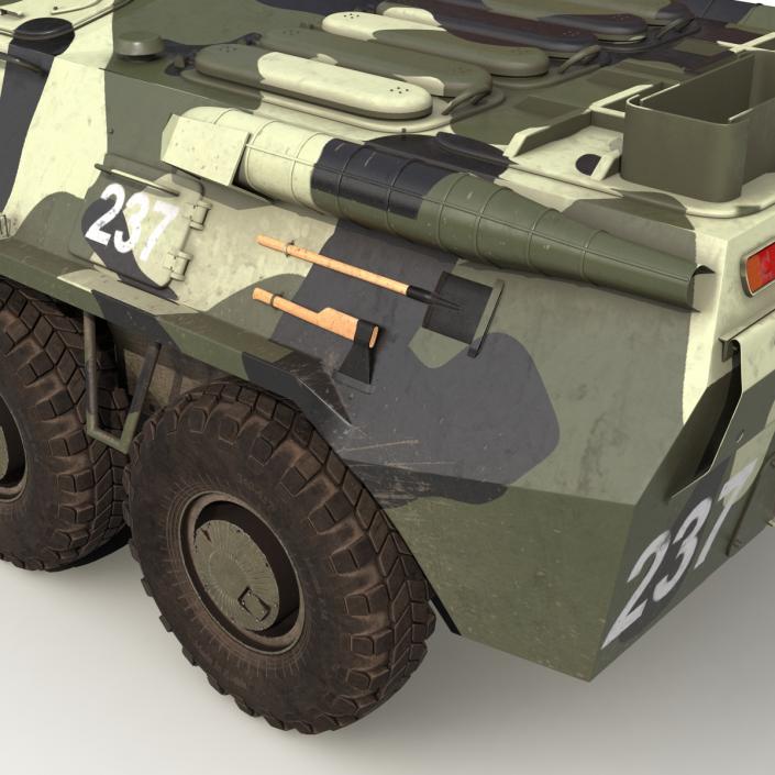 BTR 80A Rigged 3D model