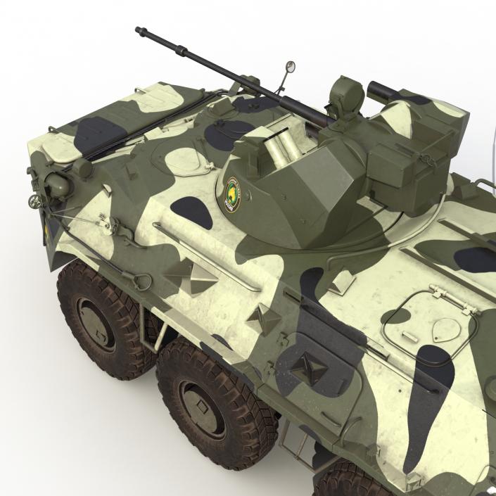 BTR 80A Rigged 3D model