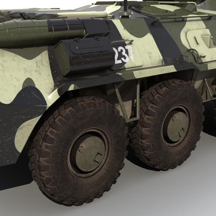 BTR 80A Rigged 3D model