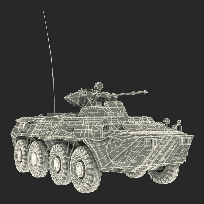 BTR 80A Rigged 3D model