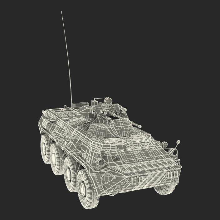 BTR 80A Rigged 3D model