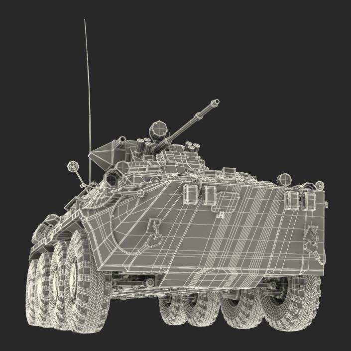 BTR 80A Rigged 3D model