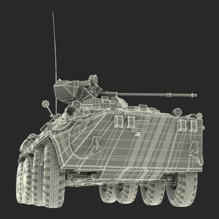 BTR 80A Rigged 3D model