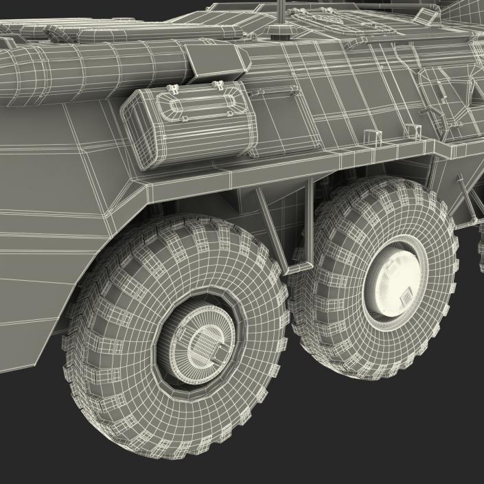 BTR 80A Rigged 3D model