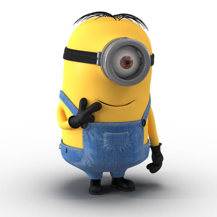 3D Short One Eyed Minion Pose 2 model