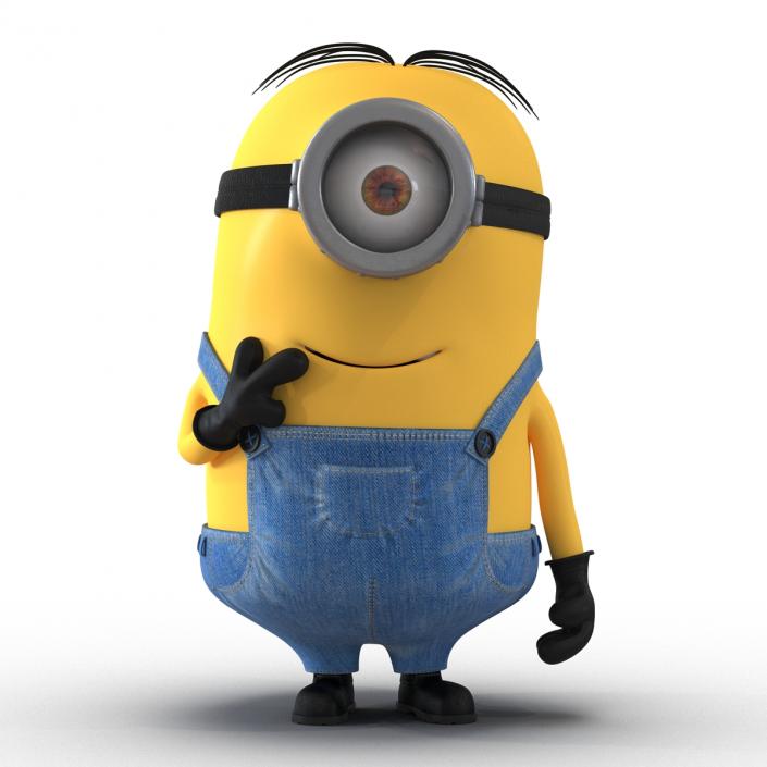 3D Short One Eyed Minion Pose 2 model