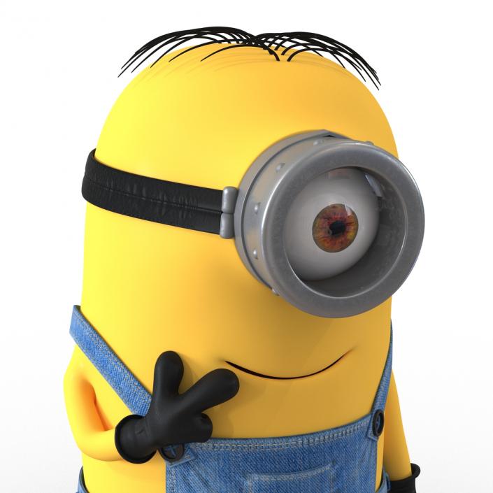 3D Short One Eyed Minion Pose 2 model