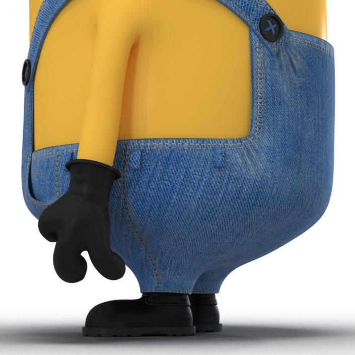 3D Short One Eyed Minion Pose 2 model