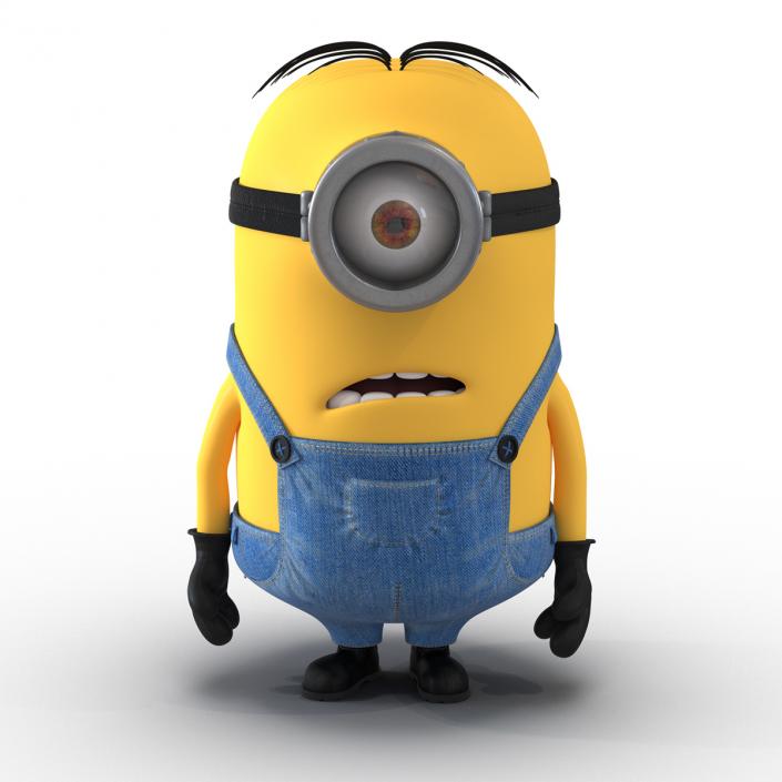 3D Short One Eyed Minion Pose 3 model