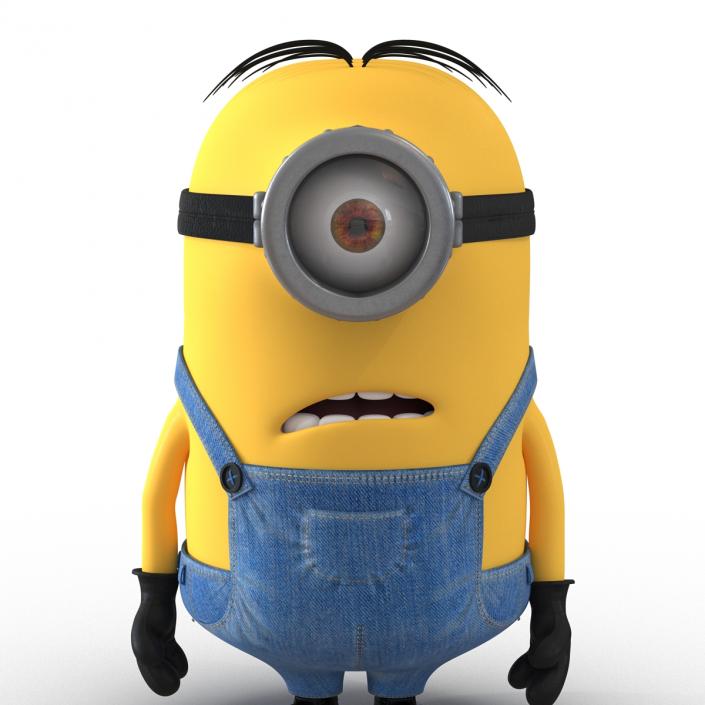 3D Short One Eyed Minion Pose 3 model