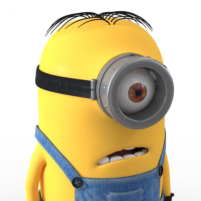 3D Short One Eyed Minion Pose 3 model