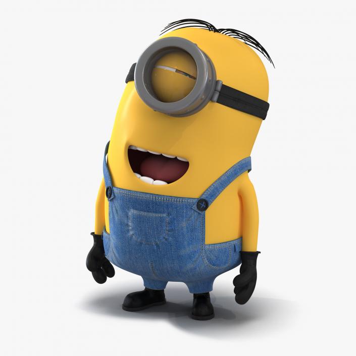 3D Short One Eyed Minion Pose 4 model