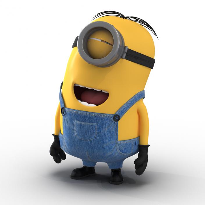 3D Short One Eyed Minion Pose 4 model