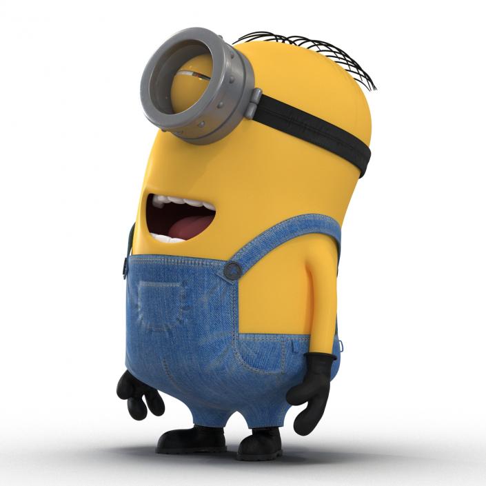 3D Short One Eyed Minion Pose 4 model