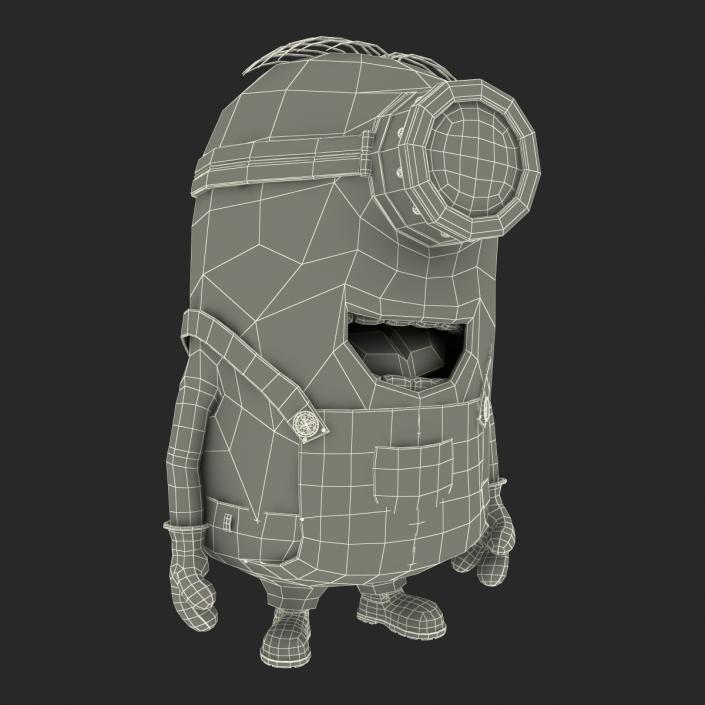 3D Short One Eyed Minion Pose 4 model