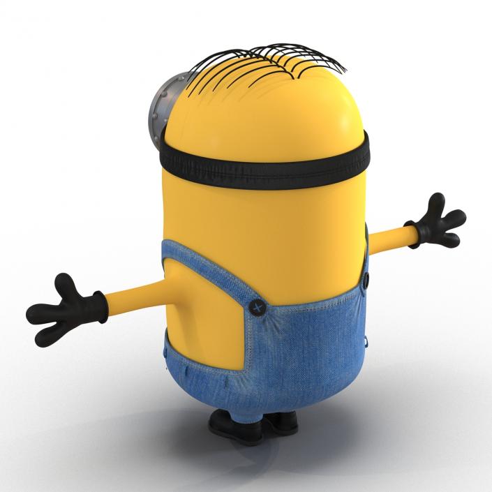 3D Short One Eyed Minion Rigged model