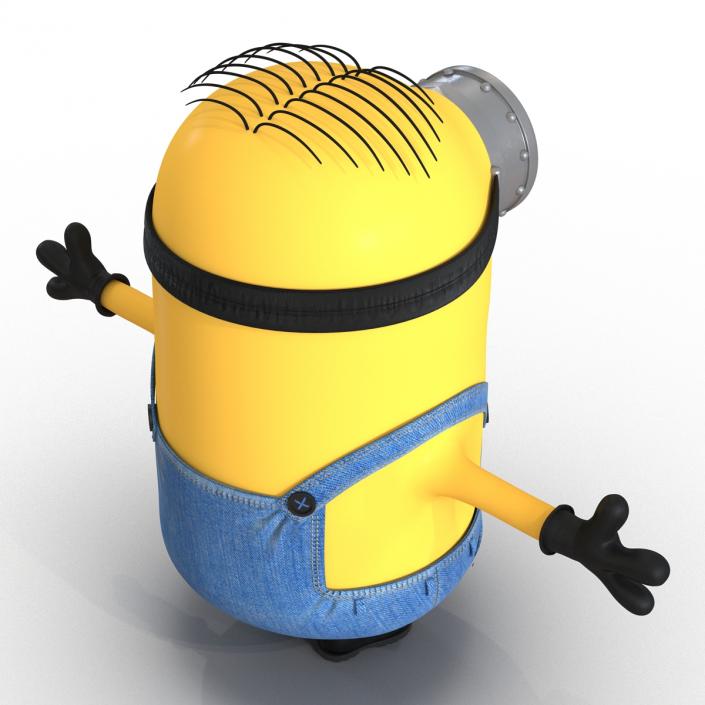 3D Short One Eyed Minion Rigged model