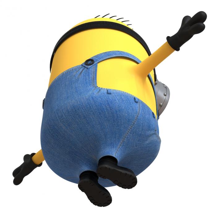 3D Short One Eyed Minion Rigged model