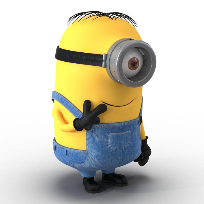 3D Short One Eyed Minion Rigged model