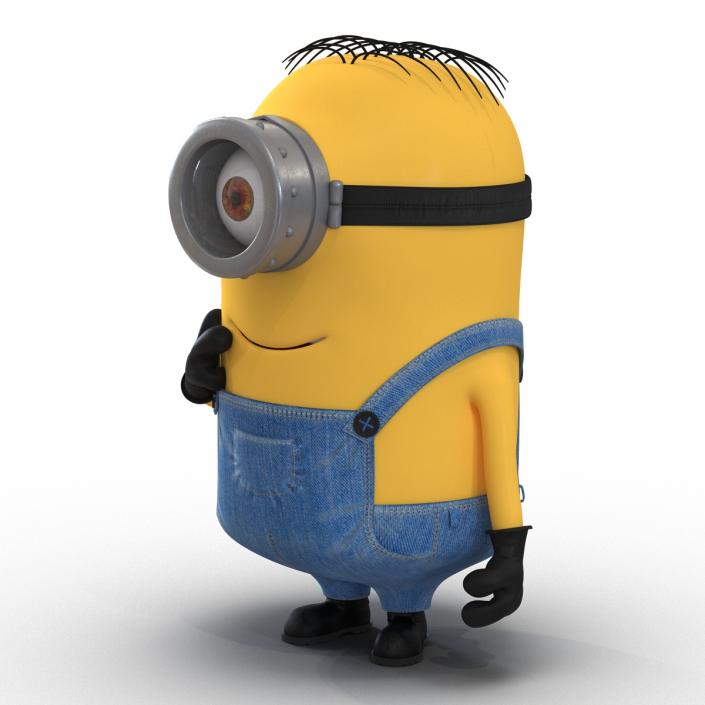 3D Short One Eyed Minion Rigged model