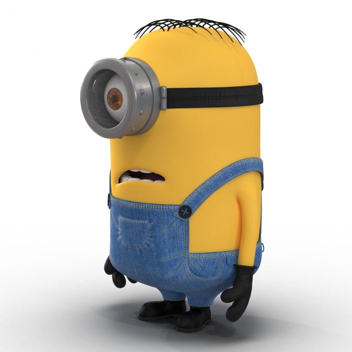 3D Short One Eyed Minion Rigged model