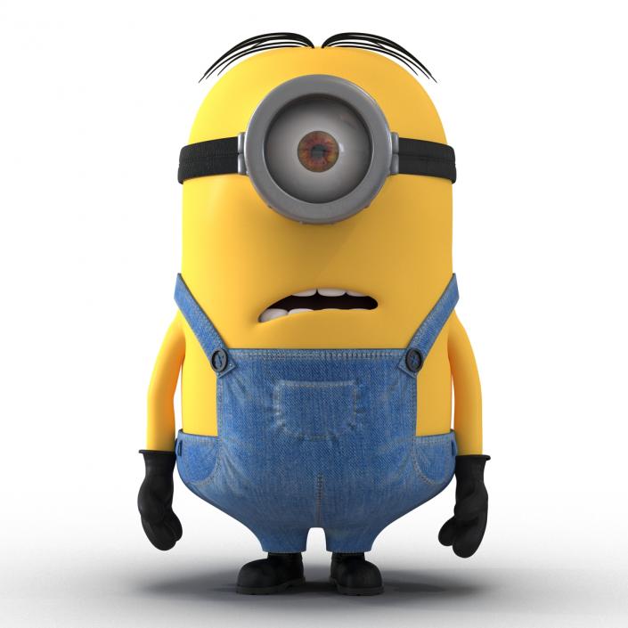 3D Short One Eyed Minion Rigged model