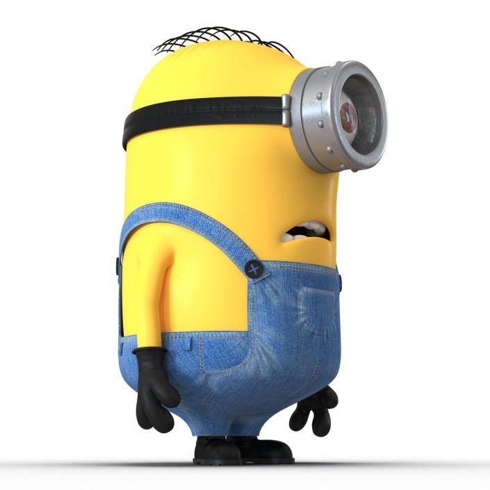 3D Short One Eyed Minion Rigged model