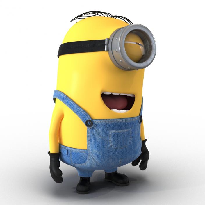 3D Short One Eyed Minion Rigged model