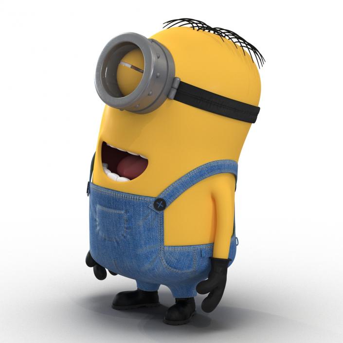 3D Short One Eyed Minion Rigged model