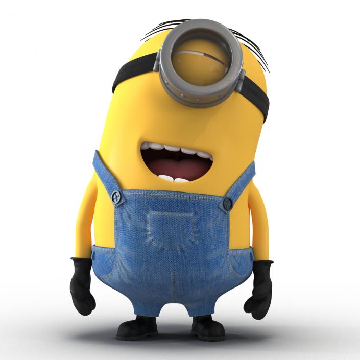 3D Short One Eyed Minion Rigged model