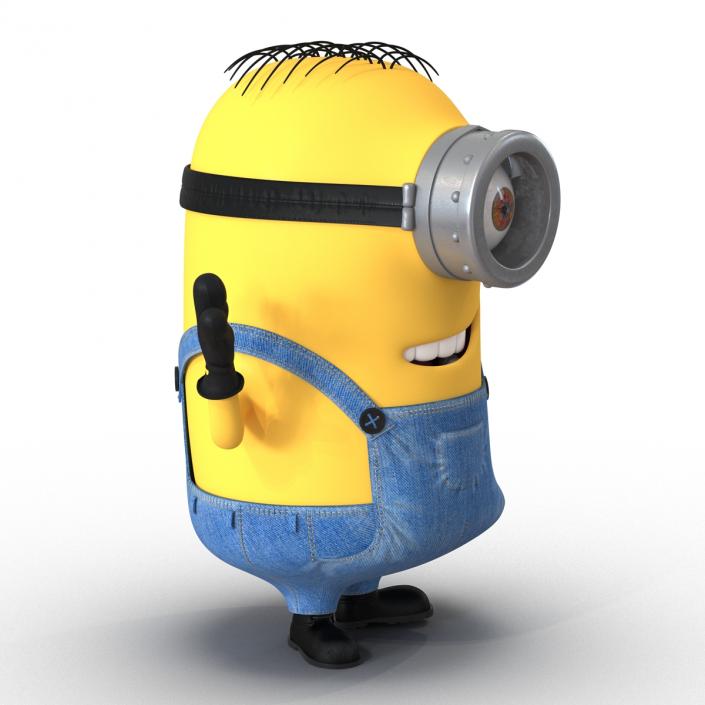 3D Short One Eyed Minion Rigged model