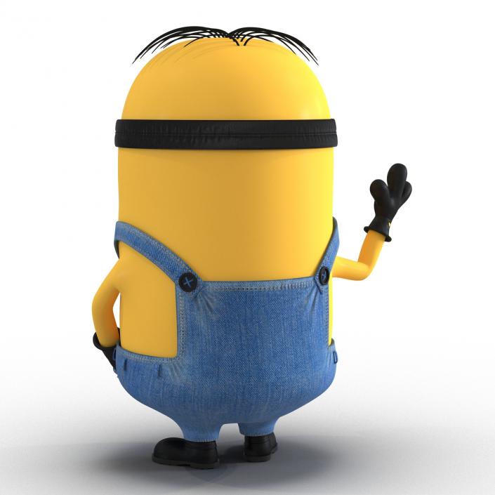 3D Short One Eyed Minion Rigged model