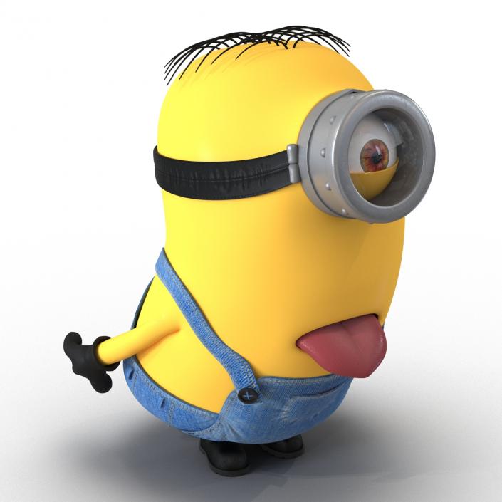 3D Short One Eyed Minion Rigged model