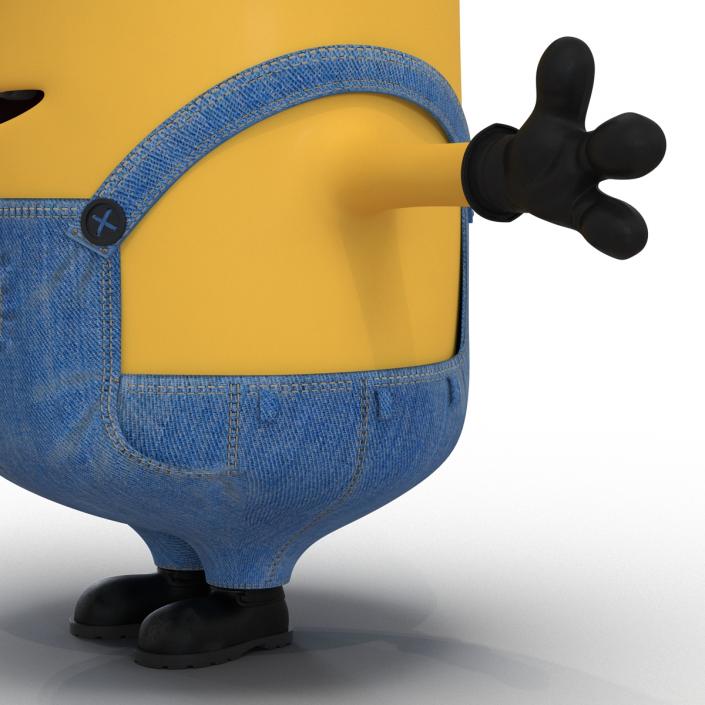 3D Short One Eyed Minion Rigged model