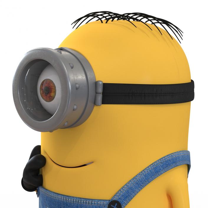 3D Short One Eyed Minion Rigged model